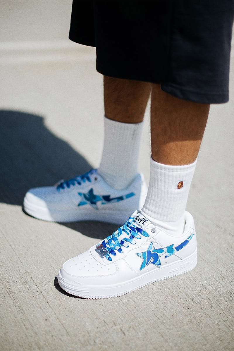 A bathing ape bape sta low white abc camo blue Clearance